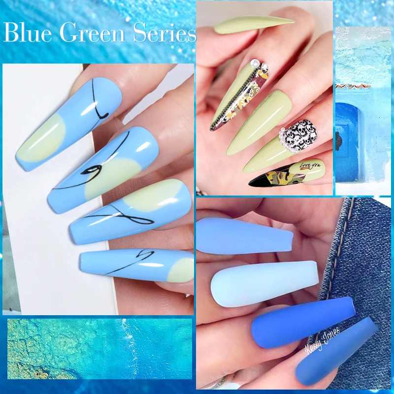 MEET ACROSS 140/9Pcs Glitter Gel Nail Polish Set Semi Permanent Hybrid Soak Off UV LED Varnish Nail Art Kits For Nails Manicure 240321