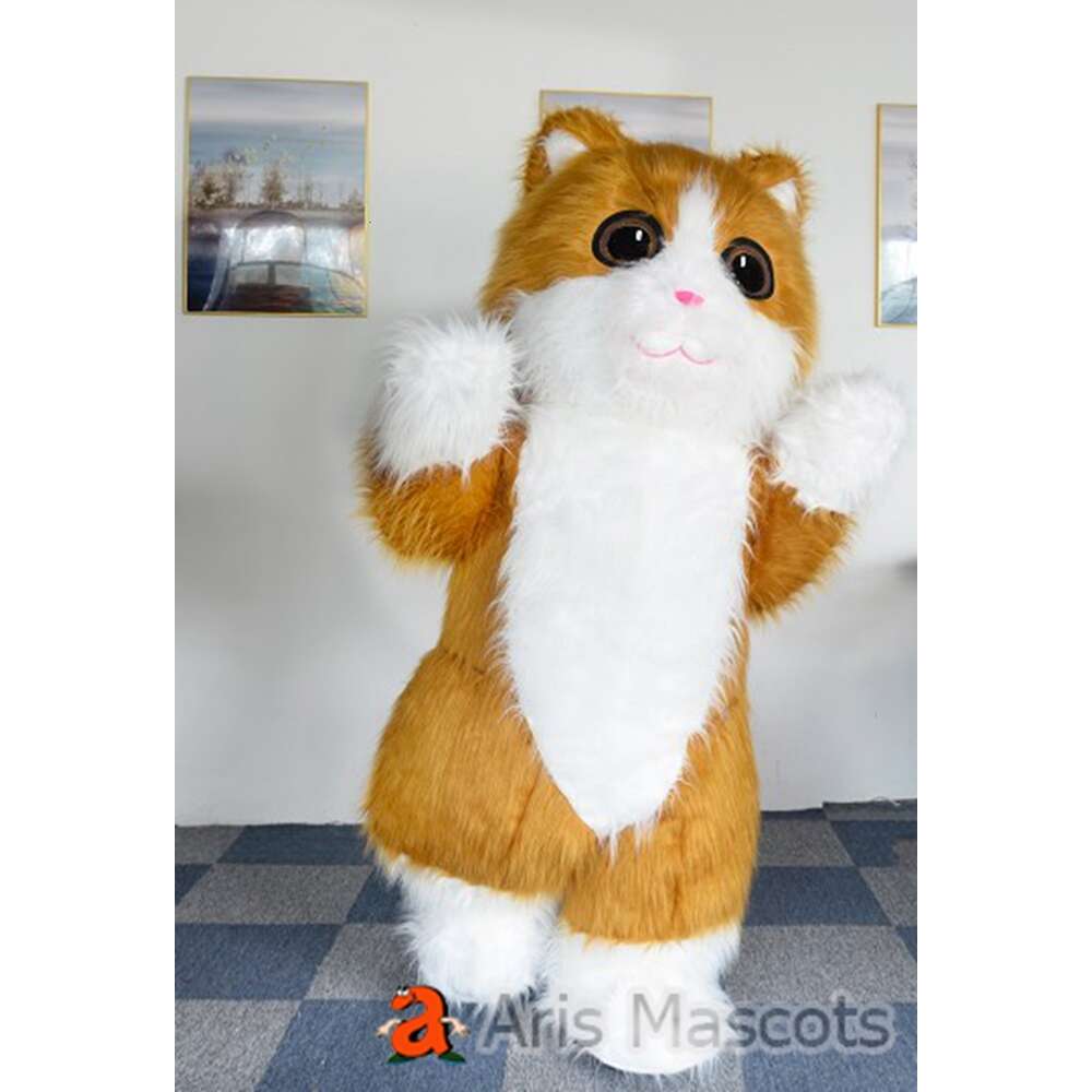 Mascot Costumes 2m/2.6m Big Funny Furry Iatable Cat Mascot Costume Events Party Adult Wearable Giant Blow Up Suit for Marketing