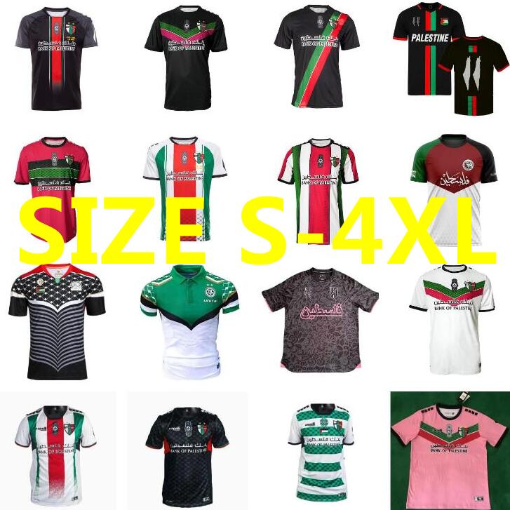 2024 2025 Palestino Mens Soccer Jerseys 20 21 22 23 24 25 Palestine National Team JIMENEZ BENITEZ CORTES Home Red White Away Black Football Shirt Short Sleeve