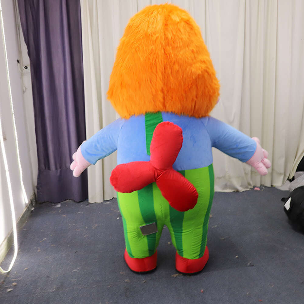 Mascot Costumes 2m Iatable Adult Clown Mascot Costume Human Character Blow Up Suit Carnival Fancy Dress Party Outfit