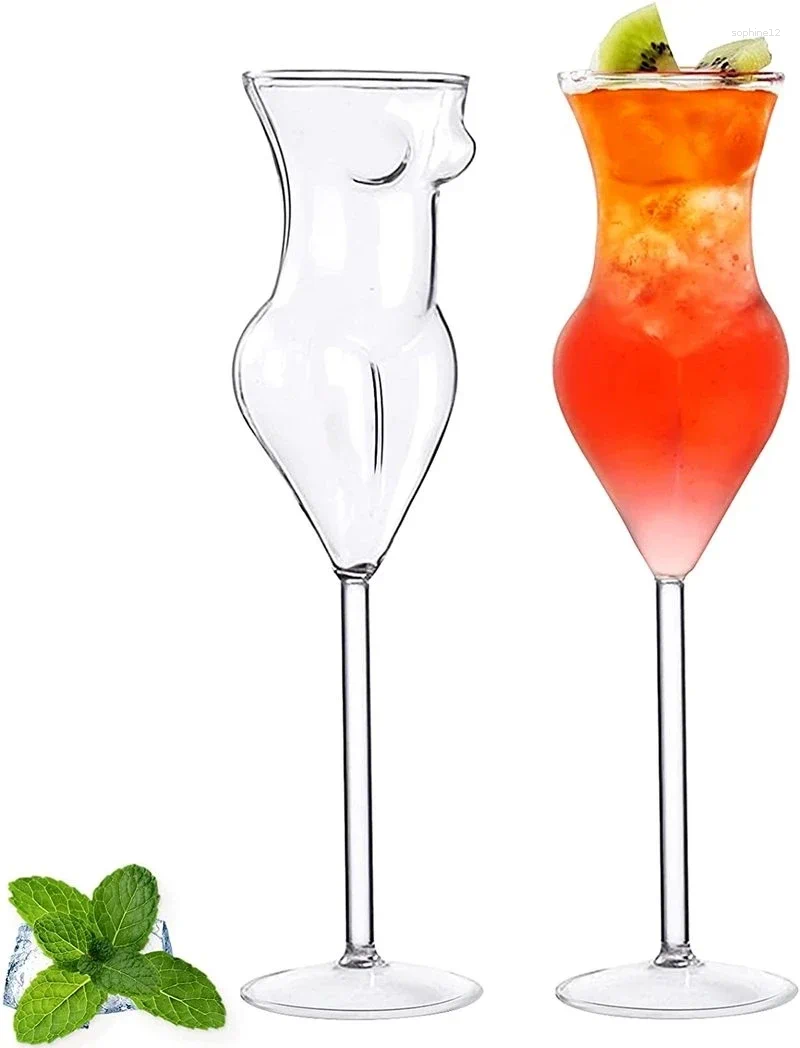 Wine Glasses Bar Decor Glass Cup - Girl Body Shape Creative Cocktail Crystal Red Borosilicate Beauty Goblet