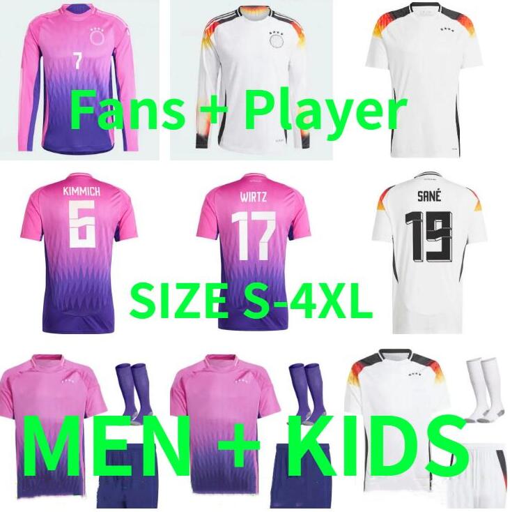 24 25 HAVERTZ BRANDT SANE Soccer Jerseys 2024 Germany KROOS National Team Football Shirt Men Kids Kit REUS GNABRY MULLER HOFMANN KIMMICH Long sleeved player version