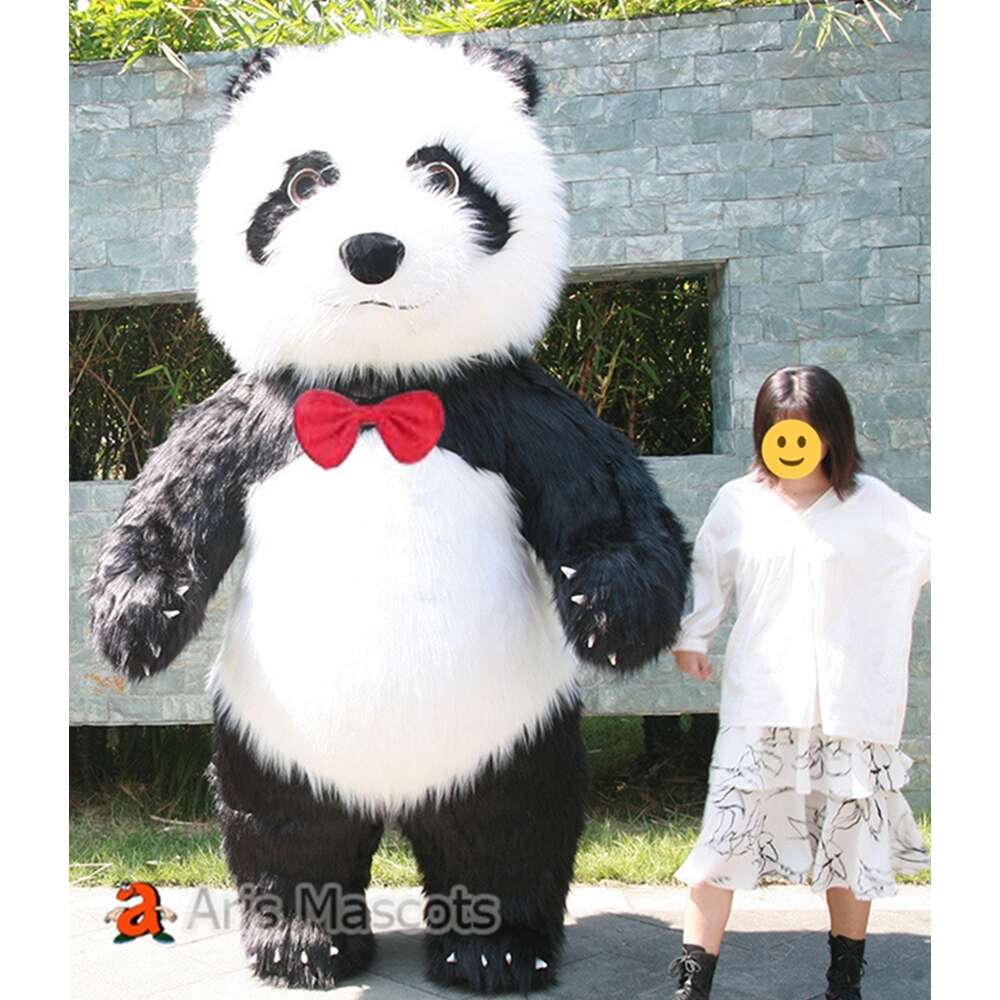 Mascot Costumes 3m Adult Huge Iatable Panda Costume Polar Bear Blow Up Suit Wearable Iated Walking Mascot Outfit Stage Wear Funny Dress