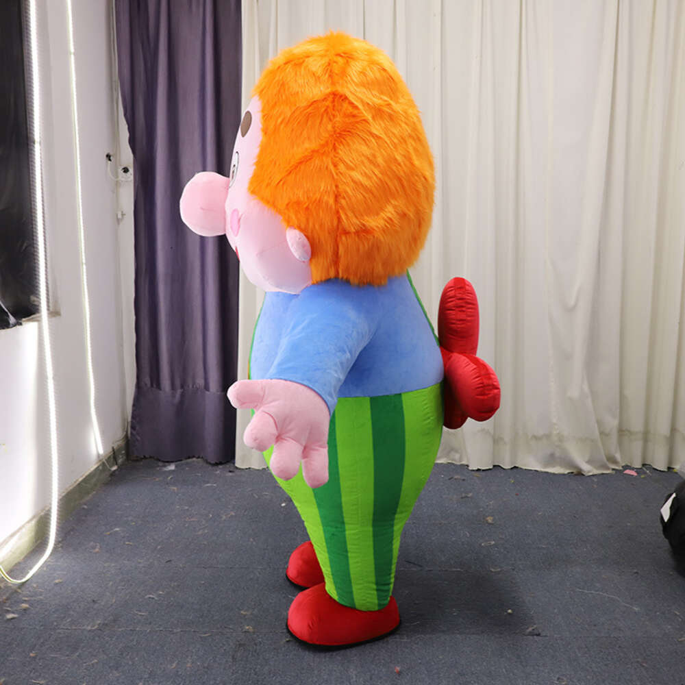 Mascot Costumes 2m Iatable Adult Clown Mascot Costume Human Character Blow Up Suit Carnival Fancy Dress Party Outfit