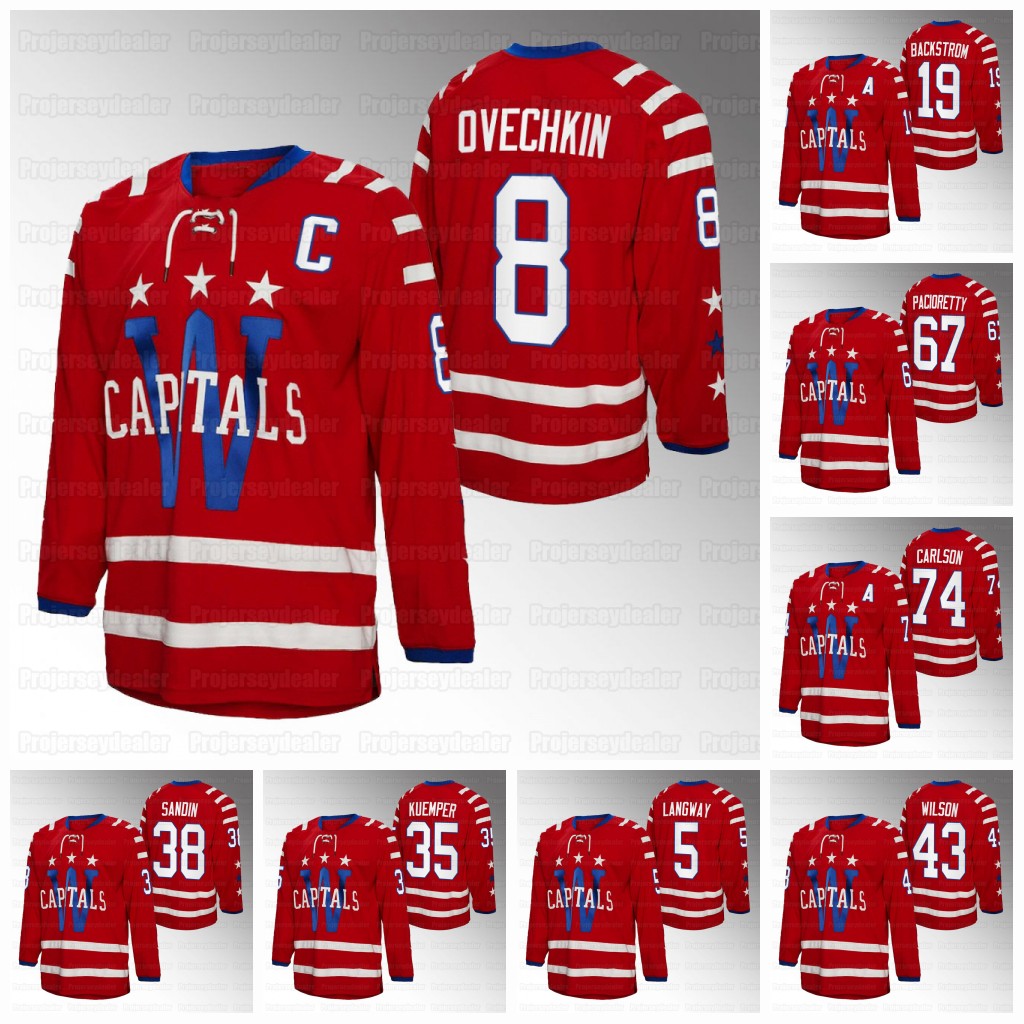 Alex Ovechkin Capital 2015 Blue Line Jersey Max Pacioretty Ethan Bear Washington T.J. Oshie Tom Wilson John Carlson Connor McMichael Conor Sheary Nicklas Backstrom