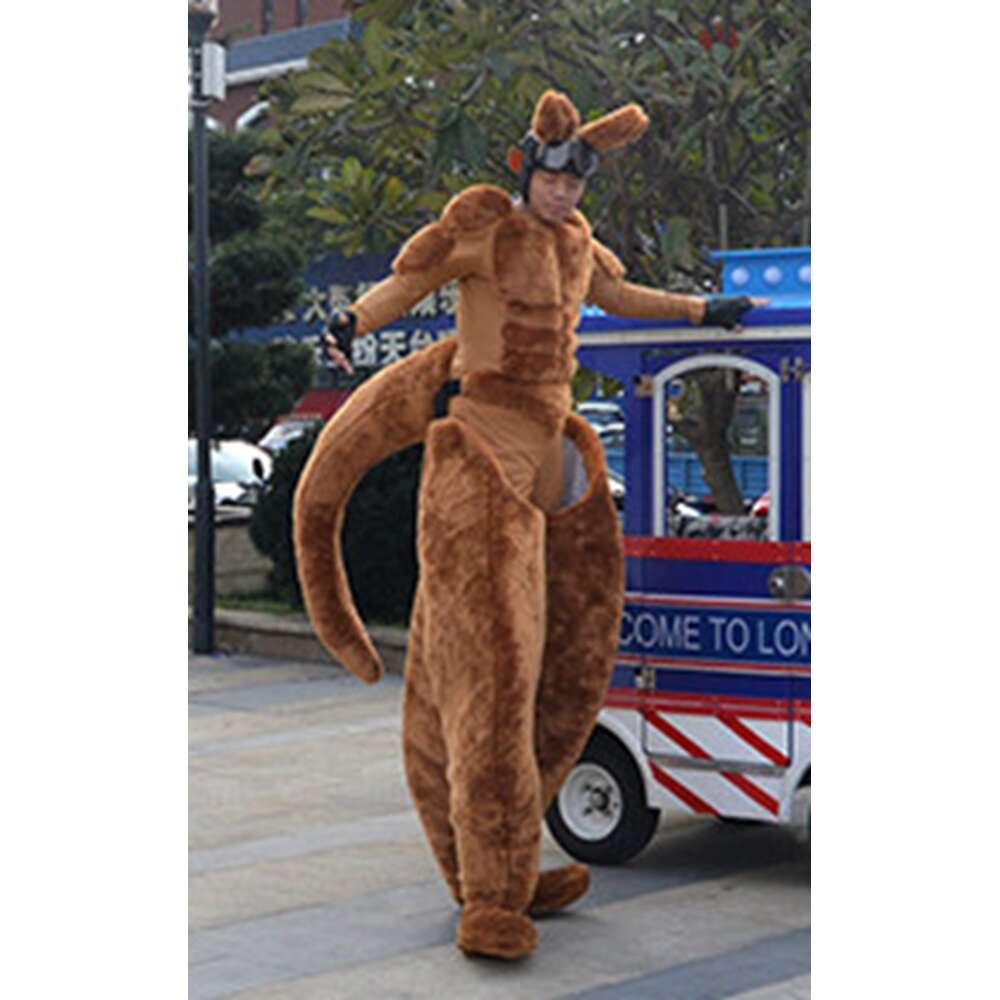 Mascot Costumes Adult Walking Stilt Kangaroo Costume Funny Animal Character Mascot with Stilts Carnival Fancy Dress for Entertainments