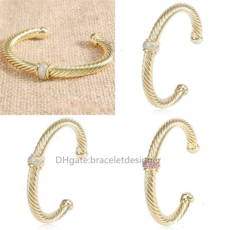 cuff trendy Top luxury designer bracelet charm gift unisex hip hop gold women mens cuban bracelets chain bangle couple jewelry 7MM Twisted Cable Ball