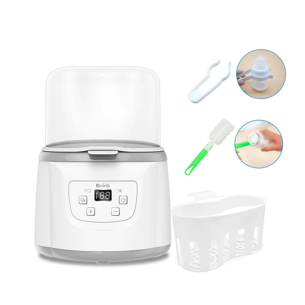 Electric Baby Double Bottle Warmer Sterilizer Defrost Formula Milk Heat Food LED Display Easy To Operate Heater 240322