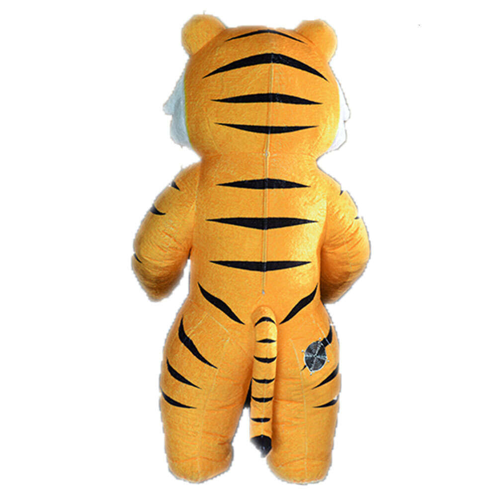 Mascot Costumes 2m/2.6m Iatable Mascot Costume Realistic Tiger Adult Blow Up Suit Theme Park Entertainment Character Dress