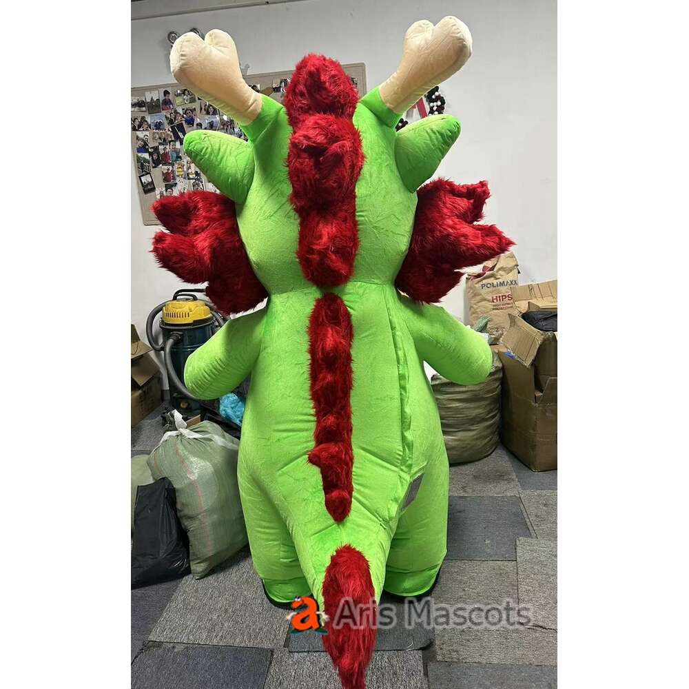 Mascot Costumes 2m/2.6m Cute Iatable Dragon Suit Adult Walking Blow Up Mascot Costume for Birthday Party Stage Wear Fancy Dress