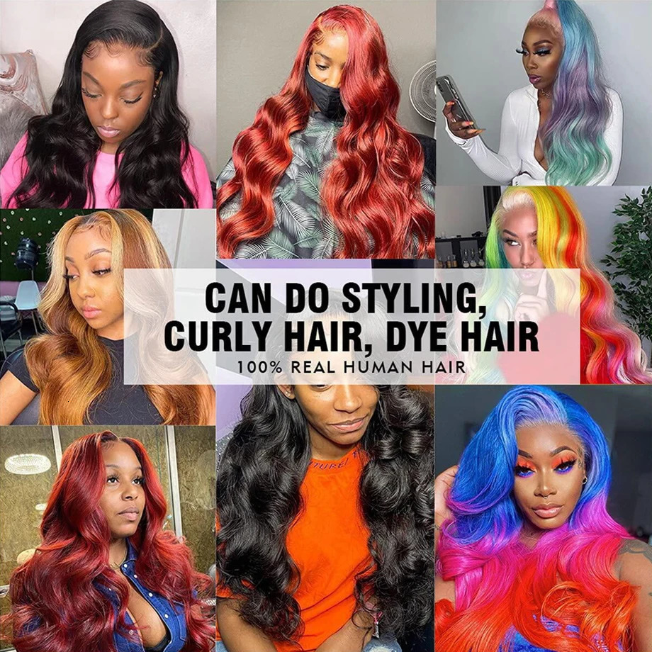 Body Wave Transparent 13x4 13x6 Lace Front Human Hair Wigs Brazilian Body Wave Lace Frontal For Women PrePlucked 4x4 Closure Wig 240314