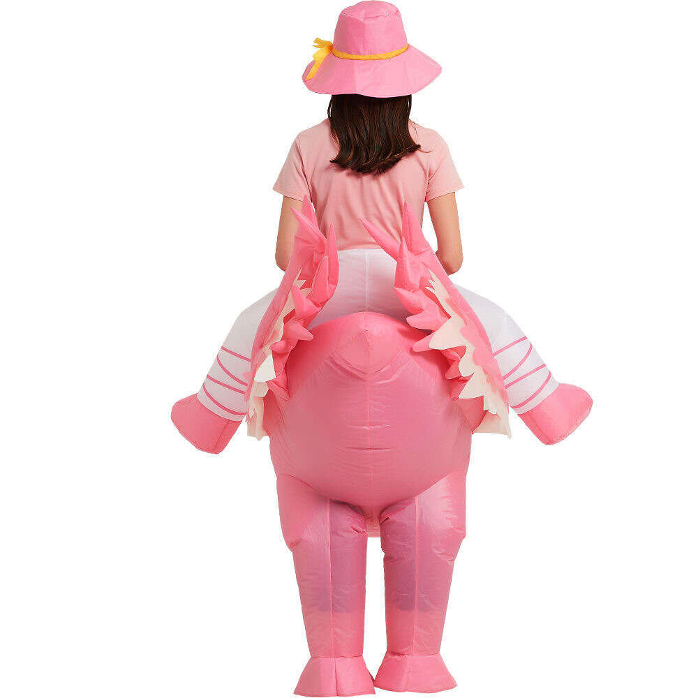 Mascot Costumes Adult Riding Costume Iatable Suit Advertising Blow Up Flamingo Dress for Entertainments