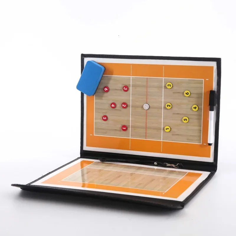 Foldable Volleyball Tactical Board Coaching Volleyball Tactic Board Magnetic Handball Tactics Game Voleibol Training Teach 240301