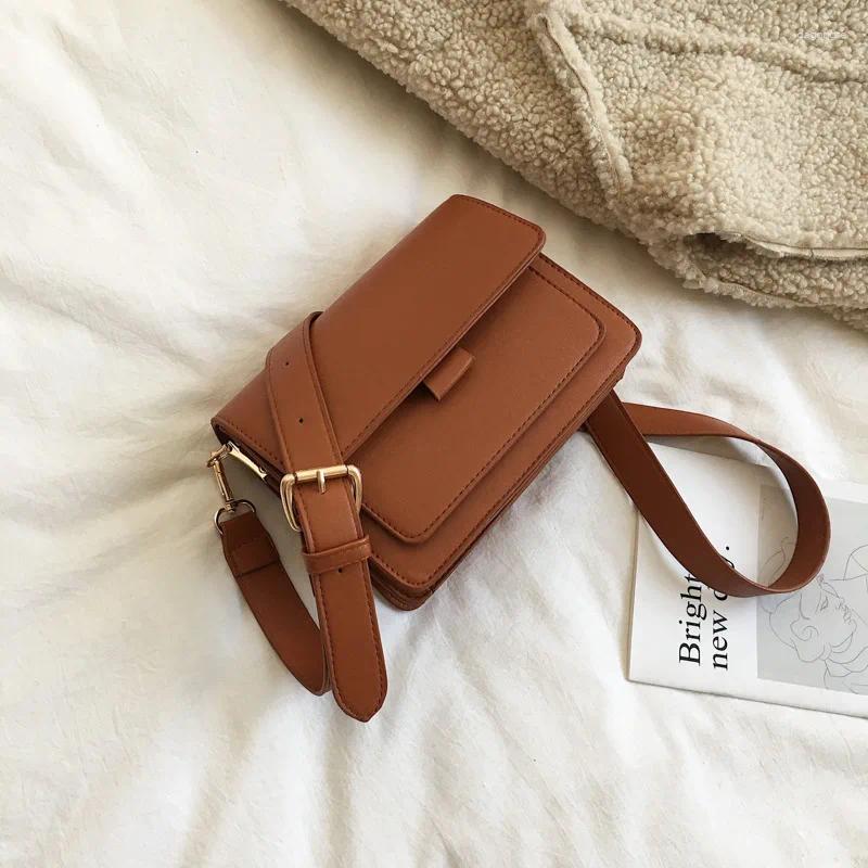 Shoulder Bags Small Women 2024 Winter Women's Korean Fashion Simple Messenger Bag Square C729