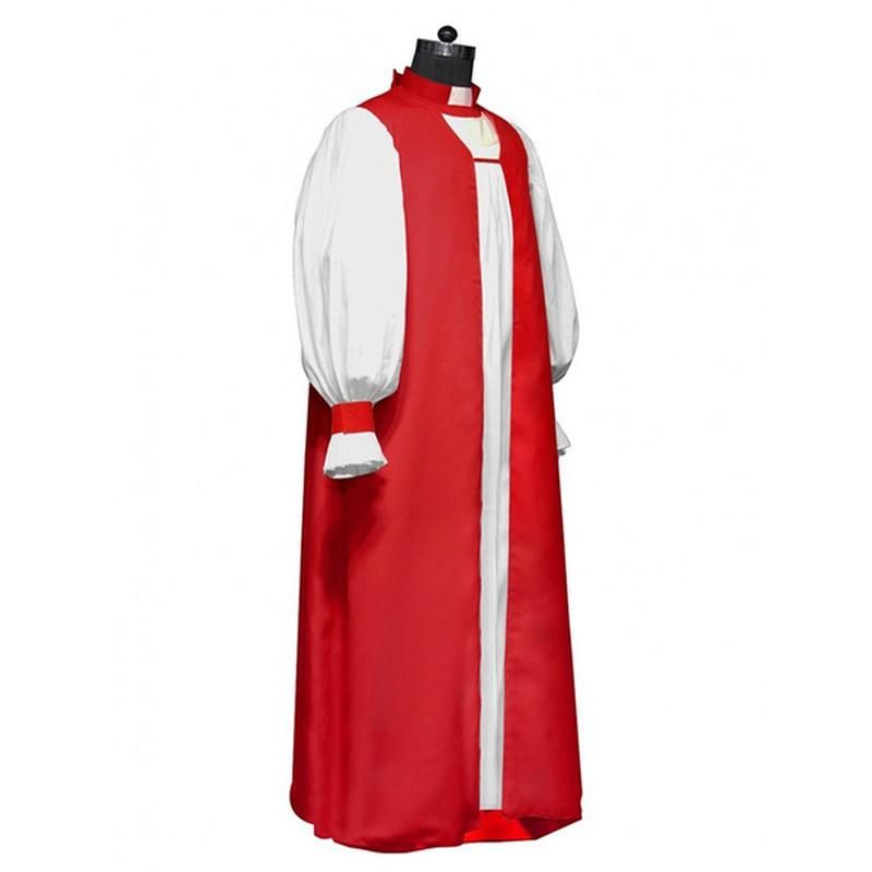 Ethnic Clothing Mens Chimere And Rochet Set Church Costume Long Sleeve Slim Clergy Tunic Cotton Cassocks Stand Collar Tradition Priest Othpy