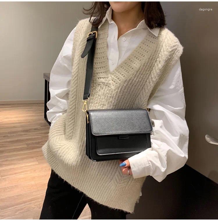 Shoulder Bags Small Women 2024 Winter Women's Korean Fashion Simple Messenger Bag Square C729