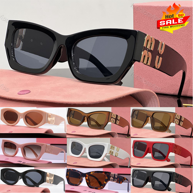 Miuity Miu Designer Sunglasses for Women Men Goggle Beach mIuMiU mIuMiUm mIuMu mUiMiU mIu mIu mUi mUi Sun Glasses Classic Square Metal Legs Mu Letter Design SMU09WS SM