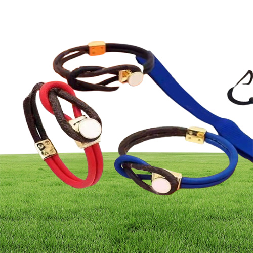 new luxury designer leather bracelet men fashion personality party couple jewelry high quality with box