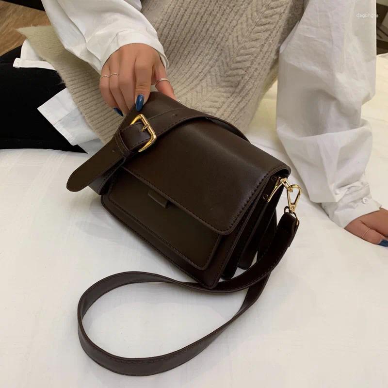 Shoulder Bags Small Women 2024 Winter Women's Korean Fashion Simple Messenger Bag Square C729