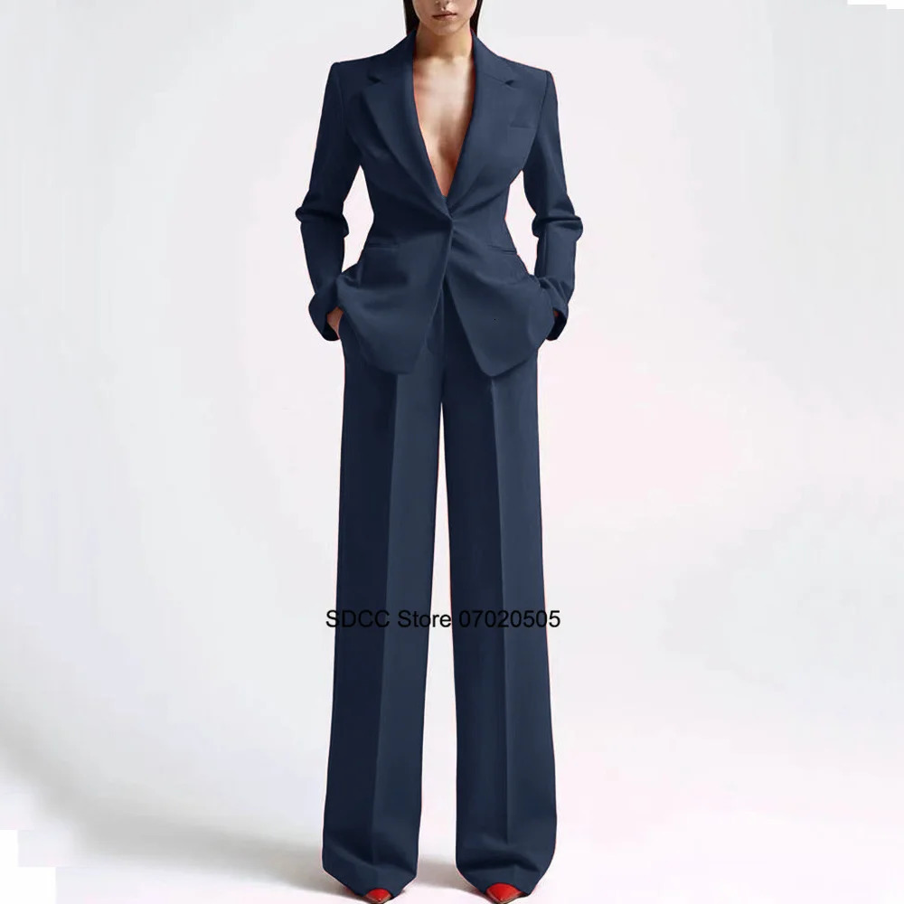 Red Suit Women Suits Sets Elegant Womens Pants and Blouse Set Groups of Pant Combi-pants Plus Size Two Piece 240309