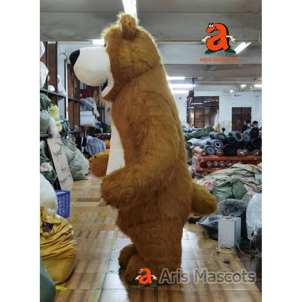 Mascot Costumes Giant Iatable Bear Mascot Costume Adult Full Blow Up Suit for Entertainment Carnival Fancy Dress Character Outfit