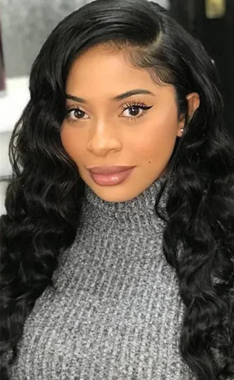 16inch full lace Human Hair Wigs Yaki Straight Kinky Curly Water Loose Deep Body Lace Front Wig for Women All Ages Natural 130%density 360 lace fronta