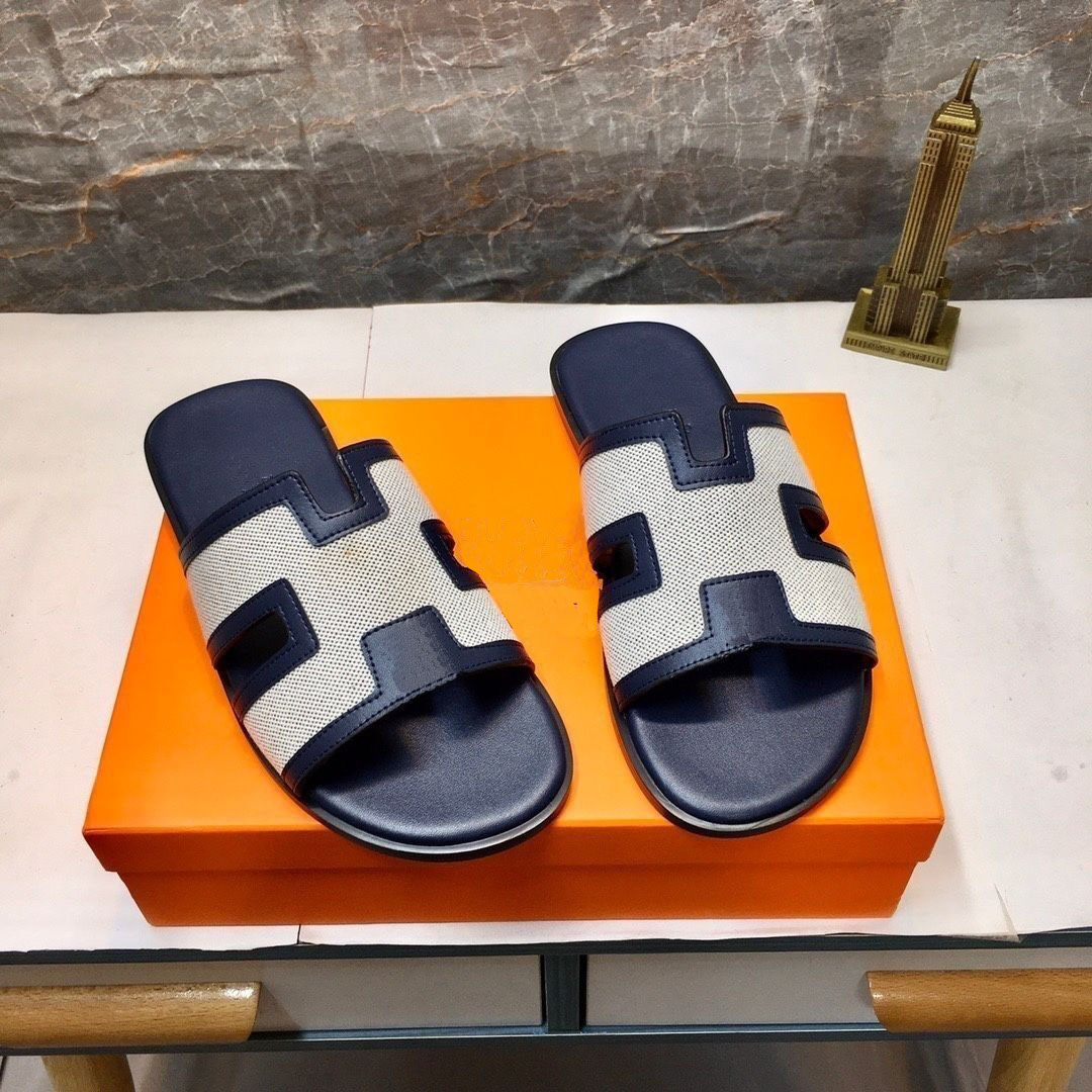 Men slipper leather sandals Izmirs Mens slide flats outdoor mules slipper beach flip flop factory sale summer designer cool flats