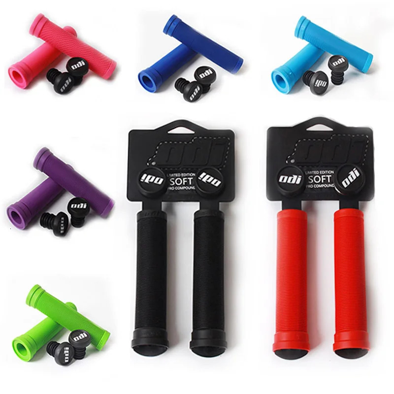 ODI Bicycle Handlebar Grips Silica Gel Grip Nonslip Shockabsorbing Cover Downhill Folding Bike 240318