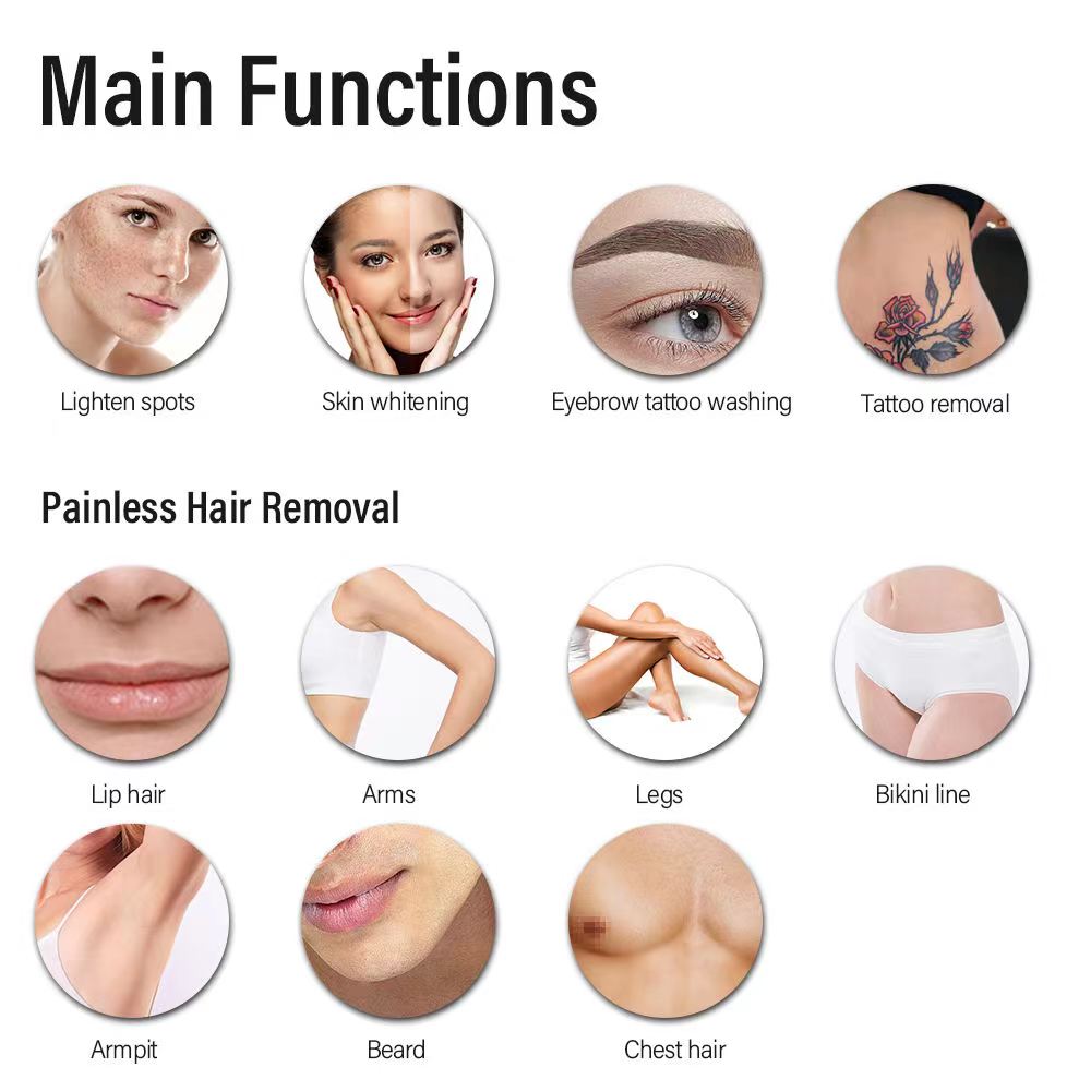 Powerful Laser beauty equipment 808 diode hair removal skin rejuvenation machine professional YAG laser Tattoo remover Picosecond pigment therapy