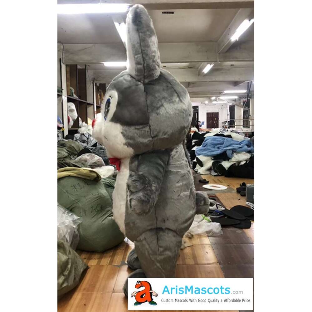 Mascot Costumes 2m/2.6m Iatable Rabbit Costume Adult Furry Hare Blow Up Mascot Suit Walking Easter Bunny Fancy Dress for Entertainments