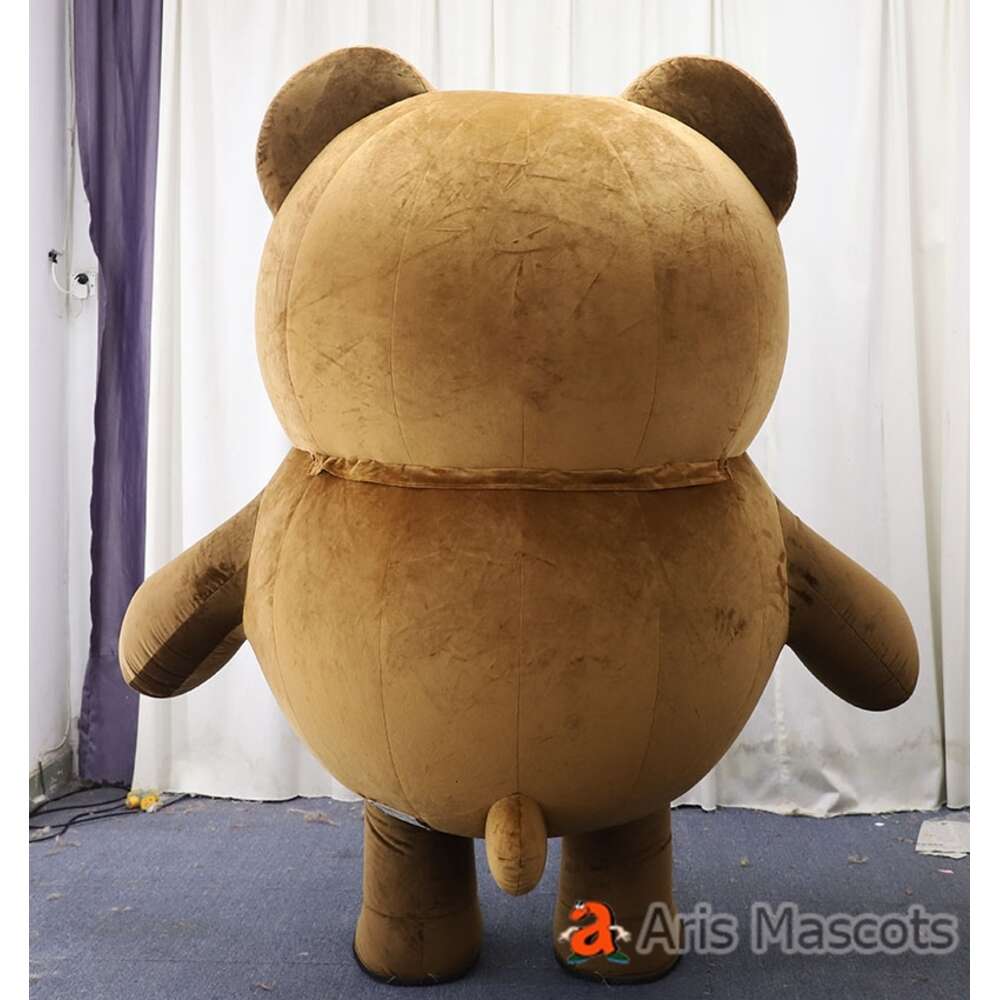 Mascot Costumes 2m Adult Bear Iatable Suit Full Body Wearable Walking Blow Up Mascot Costume Funny Stage Wear Character Dress Party