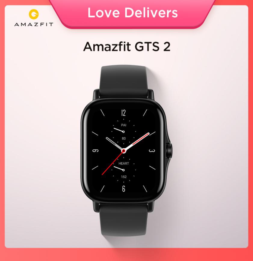 Original New Amazfit GTS 2 Smartwatch 5ATM Water Resistant AMOLED Display Long Battery Life Smart Watch for Android IOS Phone1390613