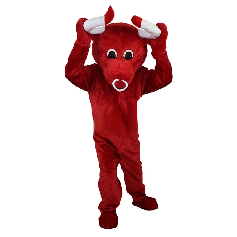 2024 Super Cute Bull mascot costumes halloween dog mascot character holiday Head fancy party costume adult size birthday
