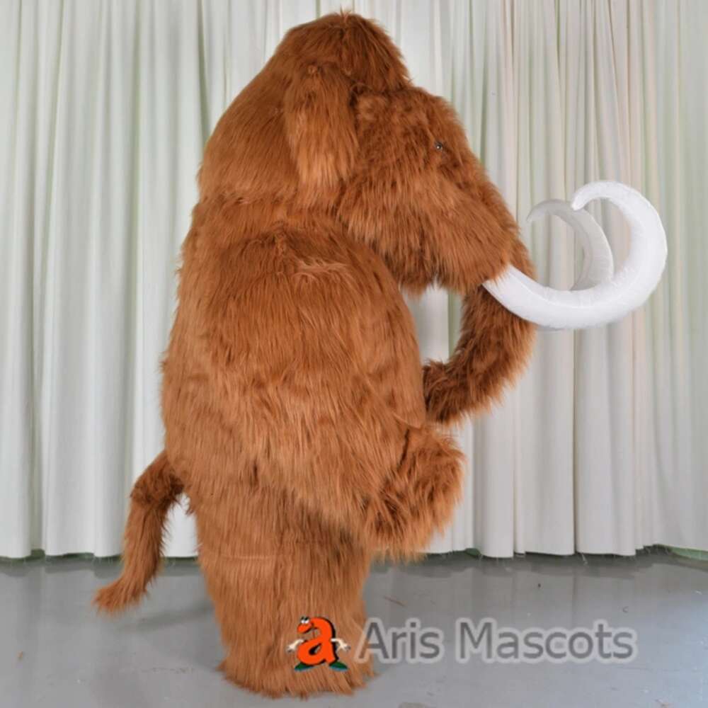 Mascot Costumes Giant Realistic Mammoth Iatable Suit Adult Walking Mascot Costume Blow Up Animal Character Funny Dress for Entertainment