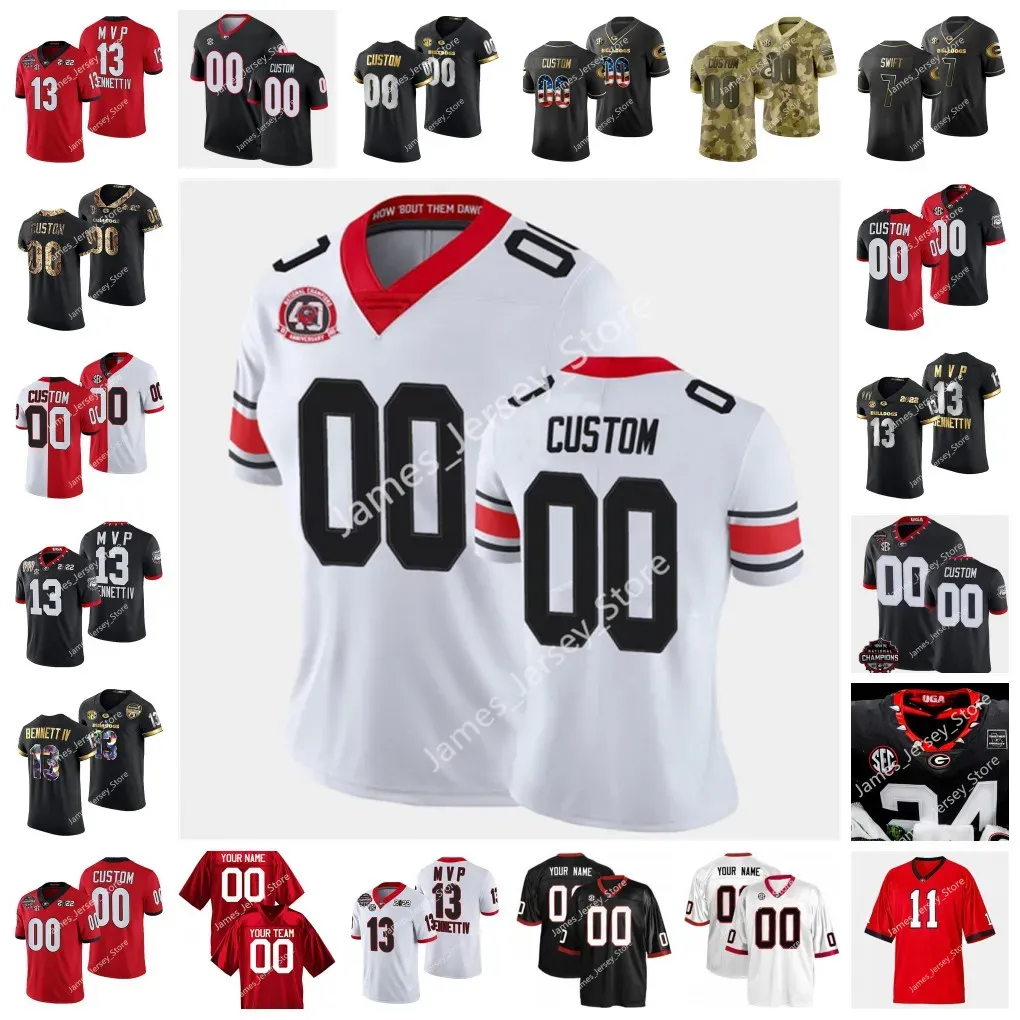 2022 NCAA Brock Bowers Jerseys UGA Stitched College Football Jersey 4 James Cook 1 George Pickens 15 Trezmen Marshall 3 Zamir White 12 Brock Vandagriff 5 Kelee Ringo