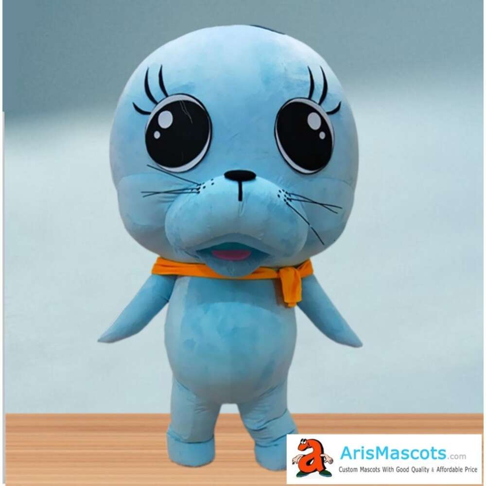 Mascot Costumes Arismascots.com 2m Adults Iatable Sea Lion Costume Full Body Mascot Suit Sealion Blow Up Outfit Animal Character Stage