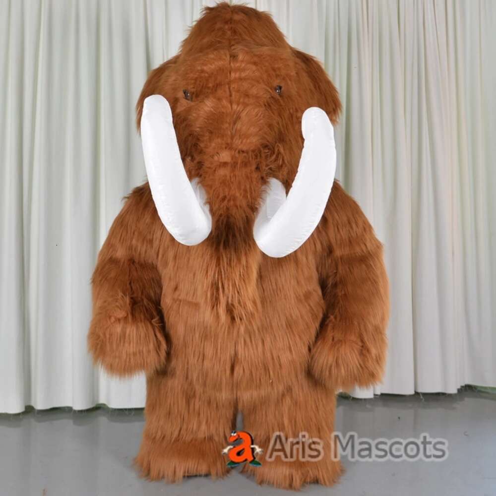 Mascot Costumes Giant Realistic Mammoth Iatable Suit Adult Walking Mascot Costume Blow Up Animal Character Funny Dress for Entertainment