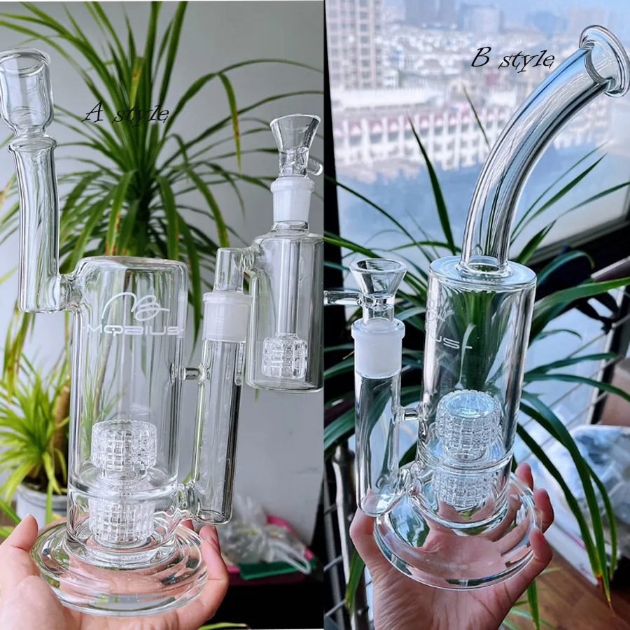 Mobius Matrix perc Hookahs Bong Shisha recycler oil rigs heady glass water bongs smoking glass pipes unique With 18mm Bowl
