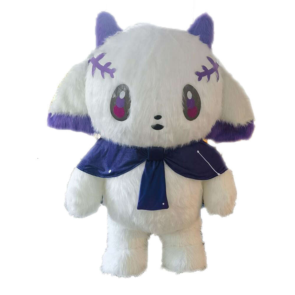 Mascot Costumes 2m Adult Iatable Sheep Mascot Costume Full Body Walking Blow Up Lamb Suit Animal Character Funny Dress for Events