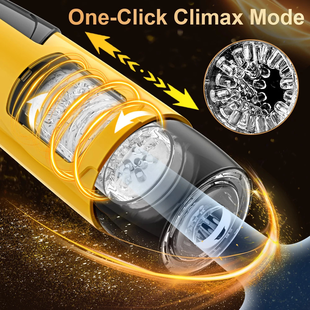 Automatic Male Masturbator Telescopic Rotation Vagina Masturbation Adults Sex Toys for Men Piston Mastubators Cup 240312