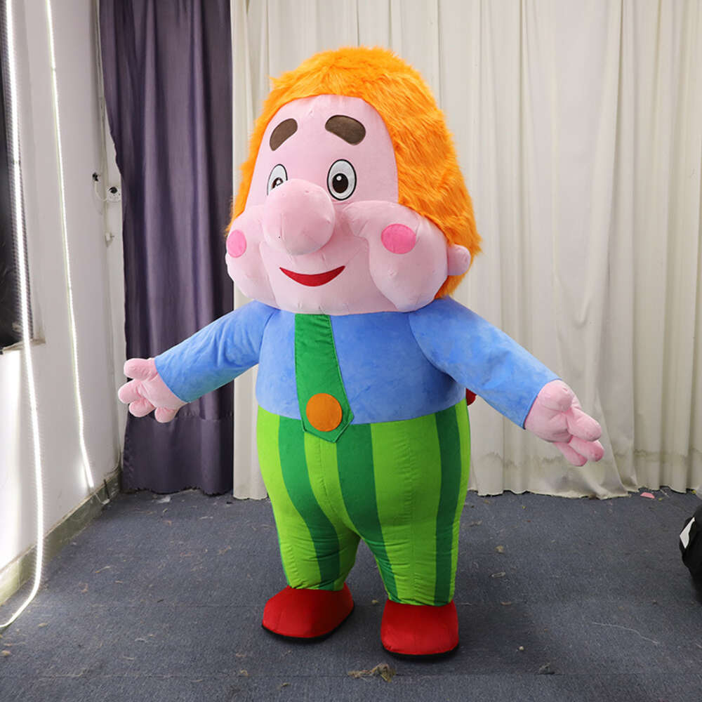 Mascot Costumes 2m Iatable Adult Clown Mascot Costume Human Character Blow Up Suit Carnival Fancy Dress Party Outfit