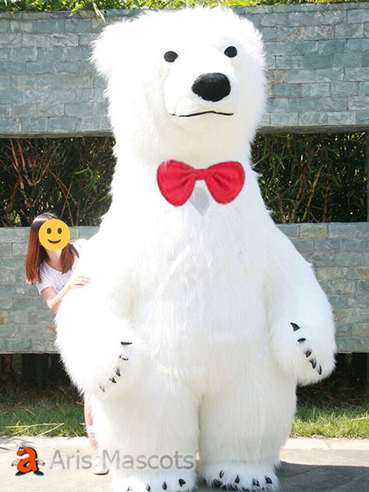 Mascot Costumes 3m Adult Huge Iatable Panda Costume Polar Bear Blow Up Suit Wearable Iated Walking Mascot Outfit Stage Wear Funny Dress