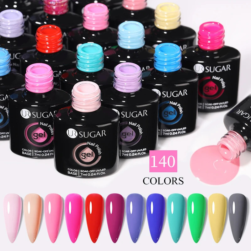 UR SUGAR 7ml Color Gel Set Full Set Nail Polish Kits Semi Permanent Soak Off UV LED Gel Nail Art Varnish Manicure Sets 240321