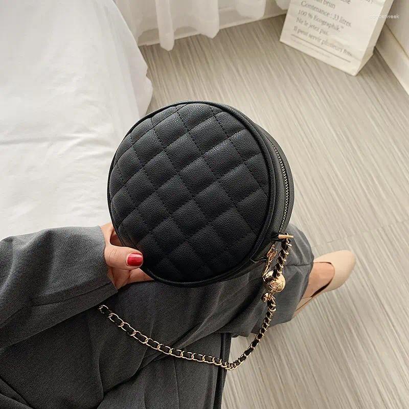 Shoulder Bags Fashion Women Messenger Round Bag Girls Crossbody For Chains Lady 2024 Small Handbag Design Sling
