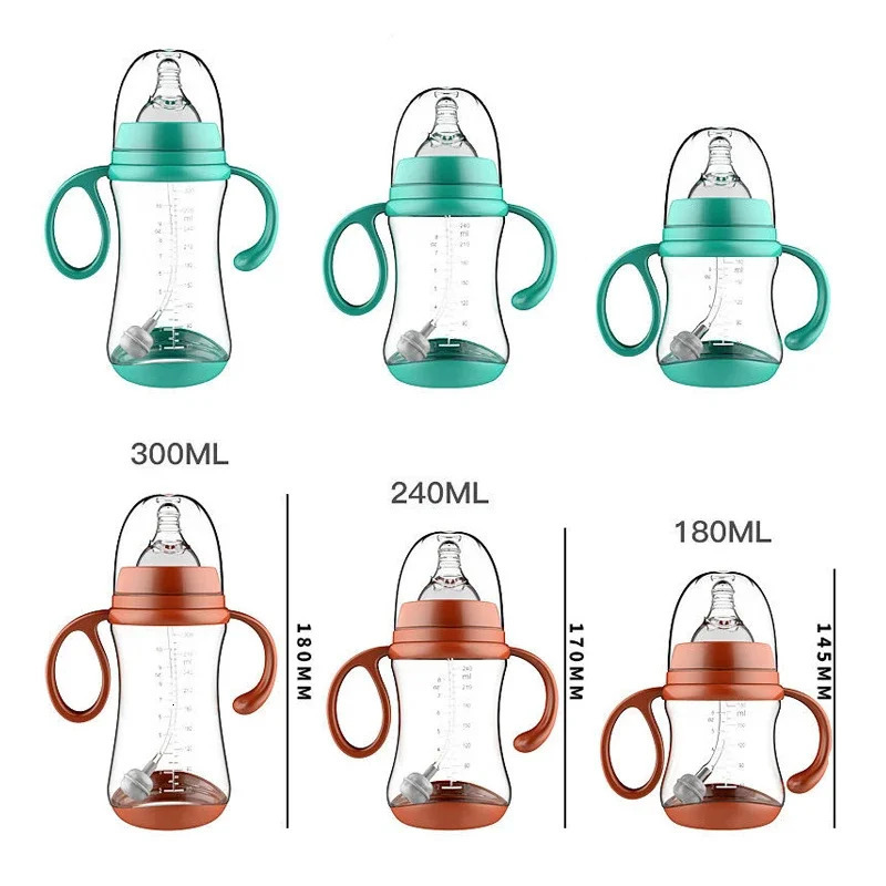 Anti-Choke Baby Bottle With Grip Wide-Caliber Feeding Bottles fpr born Dring Cup Dual Use Infant Milk Water Drinking Bottle 240315