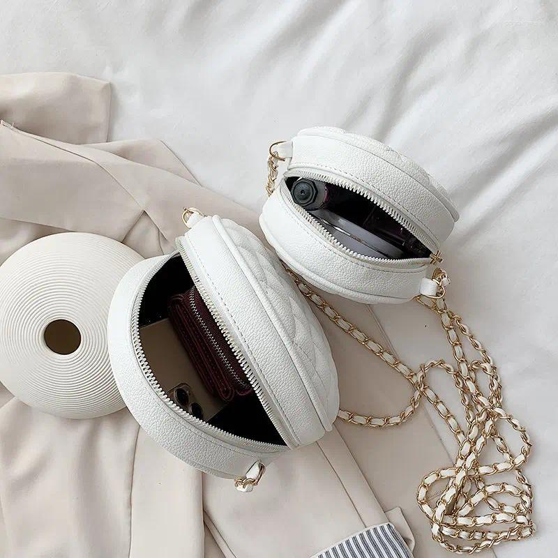 Shoulder Bags Fashion Women Messenger Round Bag Girls Crossbody For Chains Lady 2024 Small Handbag Design Sling