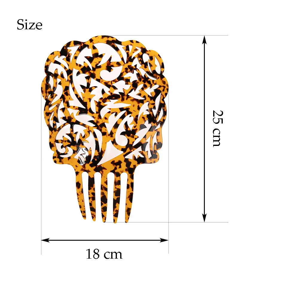 Vintage Hair Comb Colorful Acetate Accessories Tortoiseshell High Flamenco dancers Headdresses jewelry Gift 240311