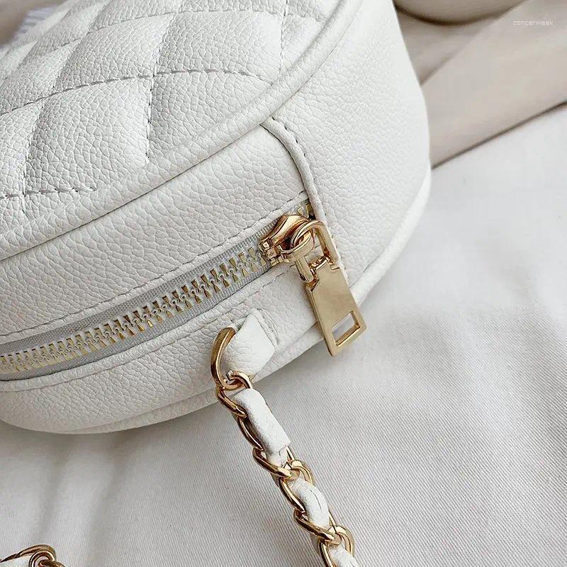 Shoulder Bags Fashion Women Messenger Round Bag Girls Crossbody For Chains Lady 2024 Small Handbag Design Sling