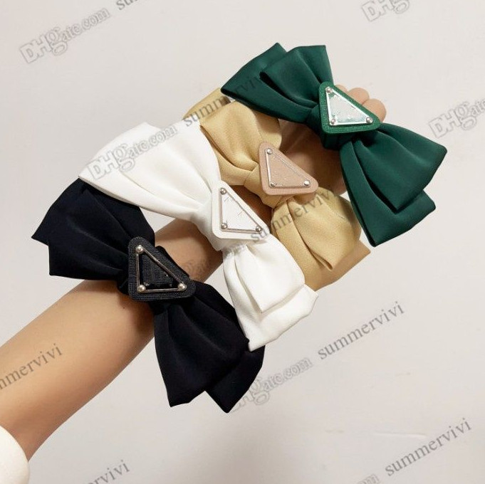 Ribbon Bows hair accessories designer children letter Bows princess hairbands luxury women scrunchies horse tail rope Z1501