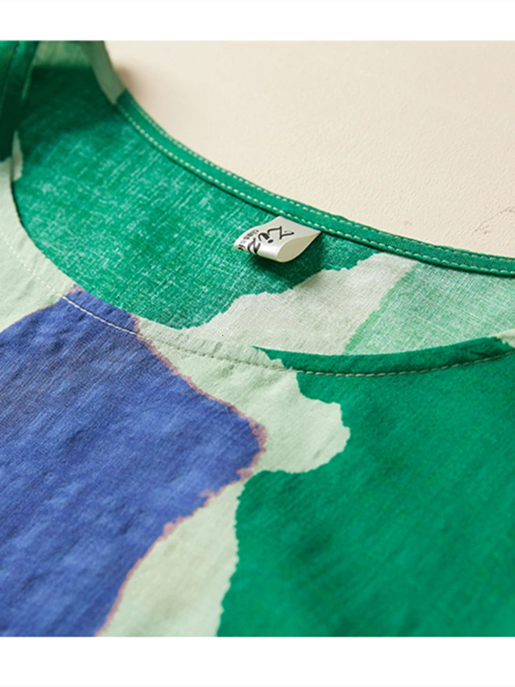 Plus Size Boho Beach Floral Summer Dress Women Cotton Ladies Dresses Loose Casual Long Oversized Woman Dress Vestidos 240318